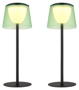 Set da 2 lampade da tavolo a LED, per interni ed esterni, batteria ricaricabile, dimmer touch, H 34 cm