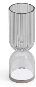 Lampada da Tavolo Alba Lamp A Dimensioni 8x H 23 cm - ideale per aggiungere un tocco di luminosit� e bellezza floreale Colore Grigio Fum� trasparente