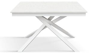 Tavolo moderno allungabile bianco frassino gambe bianche 120x80x76 140x80x76 160x90x76
