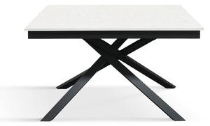 Tavolo moderno allungabile bianco frassino gambe nere 120x80x76 140x80x76 160x90x76