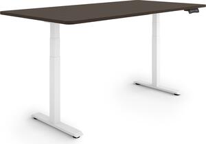 ESMART Germany EZX-132WE 160x80cm Decorazione ebano Scrivania ergonomica sit-stand Regolabile elettricamente in altezza in modo continuo 60,5-125,5 cm 3 x memoria Promemoria attività Montaggio rapido