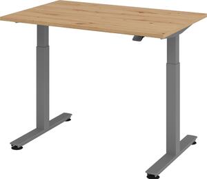 Scrivania elettrica bümö XMST - Decorazione: rovere nodoso, dimensioni: 120 x 80 cm, struttura: grafite