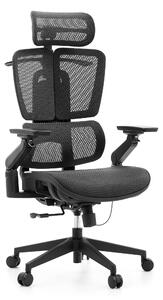 Sedia da ufficio Ergo U2 Pro3 – Tessuto a rete, braccioli 6D, colore nero