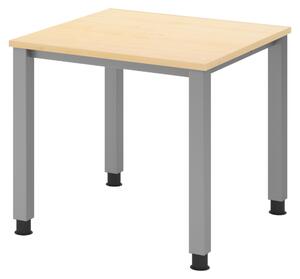 Scrivania bümö Serie Q - Finitura: acero, struttura: argento, dimensioni: 80 x 80 cm