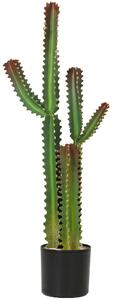HOMCOM Pianta artificiale da interno 111 cm, albero artificiale cactus in vaso, per casa, ufficio, salotto, camera, verde | Aosom Italy