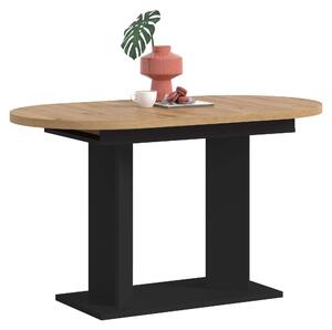 Xonox.home Tavolo da pranzo Gustav nero/ finitura rovere Artisan L/A/P: 170x76x70 cm