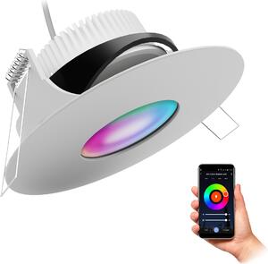 SSC-LUXon YOKU faretto da incasso IP65 orientabile 230V dimmerabile con modulo LED WiFi (RGB e tonalità di bianco) - controllo intelligente tramite app e voce