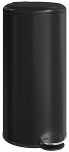 HOMCOM Pattumiera 30 L a Pedale con Coperchio, Secchio Interno, Chiusura Ammortizzata 36 x 30 x 63,5 cm, Nero | Aosom Italy