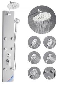 Sistema a torre con pannello doccia in acciaio inox - ugello e colonna massaggiante con soffione a pioggia da 124 cm - attrezzatura da bagno