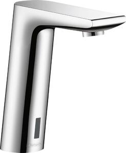 Hansgrohe Mitigeur électronique de lavabo Metris S avec préréglage de la température, fonctionnement sur batterie, décharge 128mm, 31101000, 31101000