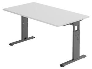 Bümö Scrivania Serie-O - Struttura: Grafite, Finitura: Grigio, Dimensioni: 140 x 80 cm