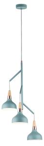 Paulmann lampada a sospensione Neordic Juna 3 fiamme verde rame legno E27