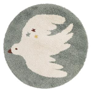 Tappeto per bambini in verde chiaro ø120 cm Bohemian Bird Aqua – Nattiot