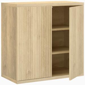 HOMCOM Buffet da salotto, mobile contenitore moderno con ante a chiusura ammortizzata e ripiani regolabili, 78 x 39 x 79 cm, rovere | Aosom Italy