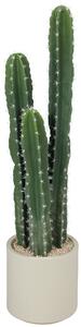 HOMCOM Pianta artificiale Cactus grande 95 cm con vaso, dall'aspetto realistico, per casa e ufficio, verde | Aosom Italy