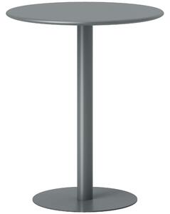 HOMCOM Tavolo rotondo per 2 persone, acciaio, per interno ed esterno, grigio | Aosom Italy