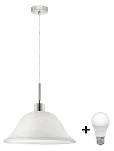 Lampadario LED sospeso con cavo 1xE27/60W/230V bianco/trasparente