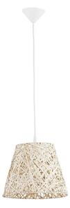 Lampadario a sospensione con filo CANNUCIA 1xE27/15W/230V color crema