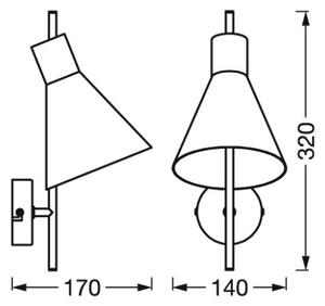 Osram - LED Lampada da parete DECOR TOKIO LED/5W/230V nera