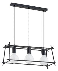 Lampadario a sospensione con filo NETI 3xE27/15W/230V nero