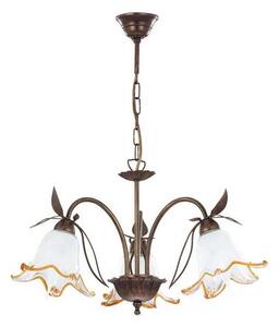 Lampadario a catena BRAGA 3xE27/15W/230 bronzo