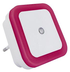 Luce notturna LED con sensore crepuscolare LED/0,5W/230V rosa