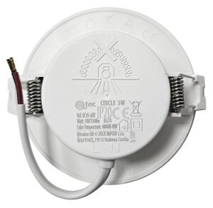 Lampada LED da incasso CIRCLE LED/3W/230V 4000K diametro 9 cm bianco