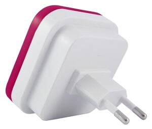 Luce notturna LED con sensore crepuscolare LED/0,5W/230V rosa