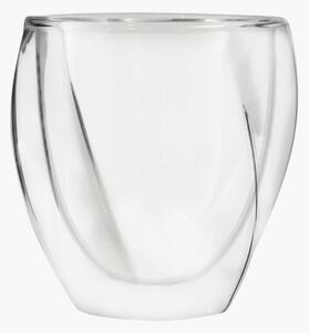 Set di 2 tazze in vetro borosilicato a doppia parete Cristallo