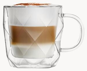 Set di 2 tazze in vetro borosilicato a doppia parete Geo