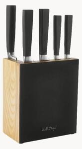 Portacoltelli con 5 coltelli Fino Black