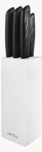 Set di 5 coltelli con ceppo Caro White