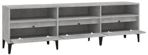 Mobile TV，Mobile Porta TV Salotto，Tavolino TV Grigio Cemento 150x30x44,5 cm  Legno Multistrato MCWN340650