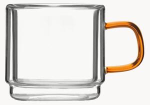 Set di 2 tazzine da caffè in vetro borosilicato Amber