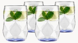 Set di 4 bicchieri in vetro borosilicato Geo Fondo