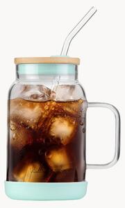 Barattolo in vetro borosilicato con cannuccia Fuori