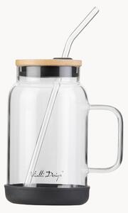 Barattolo in vetro borosilicato con cannuccia Fuori