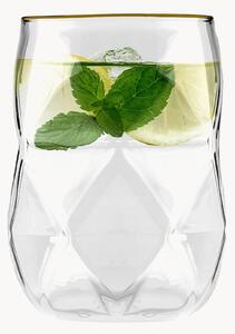 Set di 2 bicchieri in vetro borosilicato Geo Gold