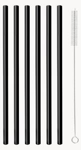Set cannucce dritti in vetro borosilicato con scovolino Amo 7 pz