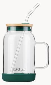 Barattolo in vetro borosilicato con cannuccia Fuori