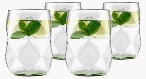 Set di 4 bicchieri in vetro borosilicato Geo Fondo