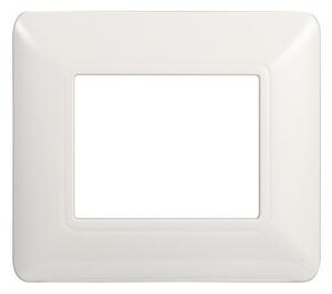 Placca 2 moduli 502 in plastica bianca compatibile anche con BTicino Matix