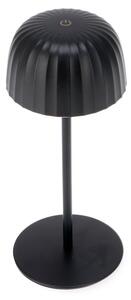 Lampada da tavolo Led Touch Gonza 2W Nera portatile ricaricabile energia solare Bianco caldo 3000K M mimotec