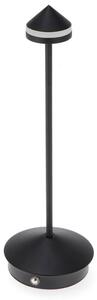Lampada da tavolo Led touch Point 1W Nera CCT temperatura colore regolabile portatile a batteria ricaricabile USB M mimotec