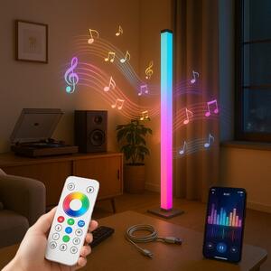 Lampada da terra a piantana Smart 5W opaca RGB con telecomando M mimotec