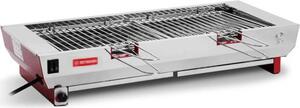 Cf Griglia Elettrica Piastra Singola Potenza 3200 Watt colore Acciaio e Rosso - B 860E