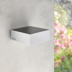 Applique Led da parete Bin 2W Bianco con pannello solare IP65 Bianco neutro 4000K con sensore crepuscolare e di movimento iSG Lighting