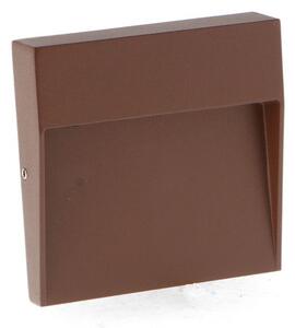 Segnapasso Led Plum 3W Marrone ruggine a superfice Quadrato IP54 CCT temperatura colore regolabile iSG Lighting