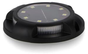 Faretto segnapassi Led 2W Nero con pannello solare IP54 Bianco freddo 6000K con sensore crepuscolare M LEDME