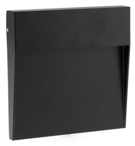 Segnapasso Led Plum 6W Nero a superfice Quadrato IP54 CCT temperatura colore regolabile iSG Lighting